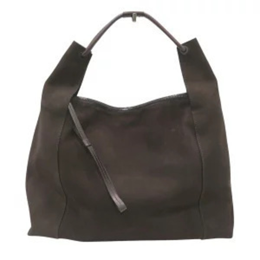 Gucci brown suede shoulder bag slouchy hobo silhouette